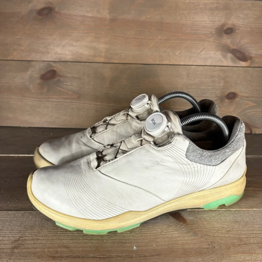 ecco biom hybrid 3 womens size 41 golf shoes white yak leather spikeless boa